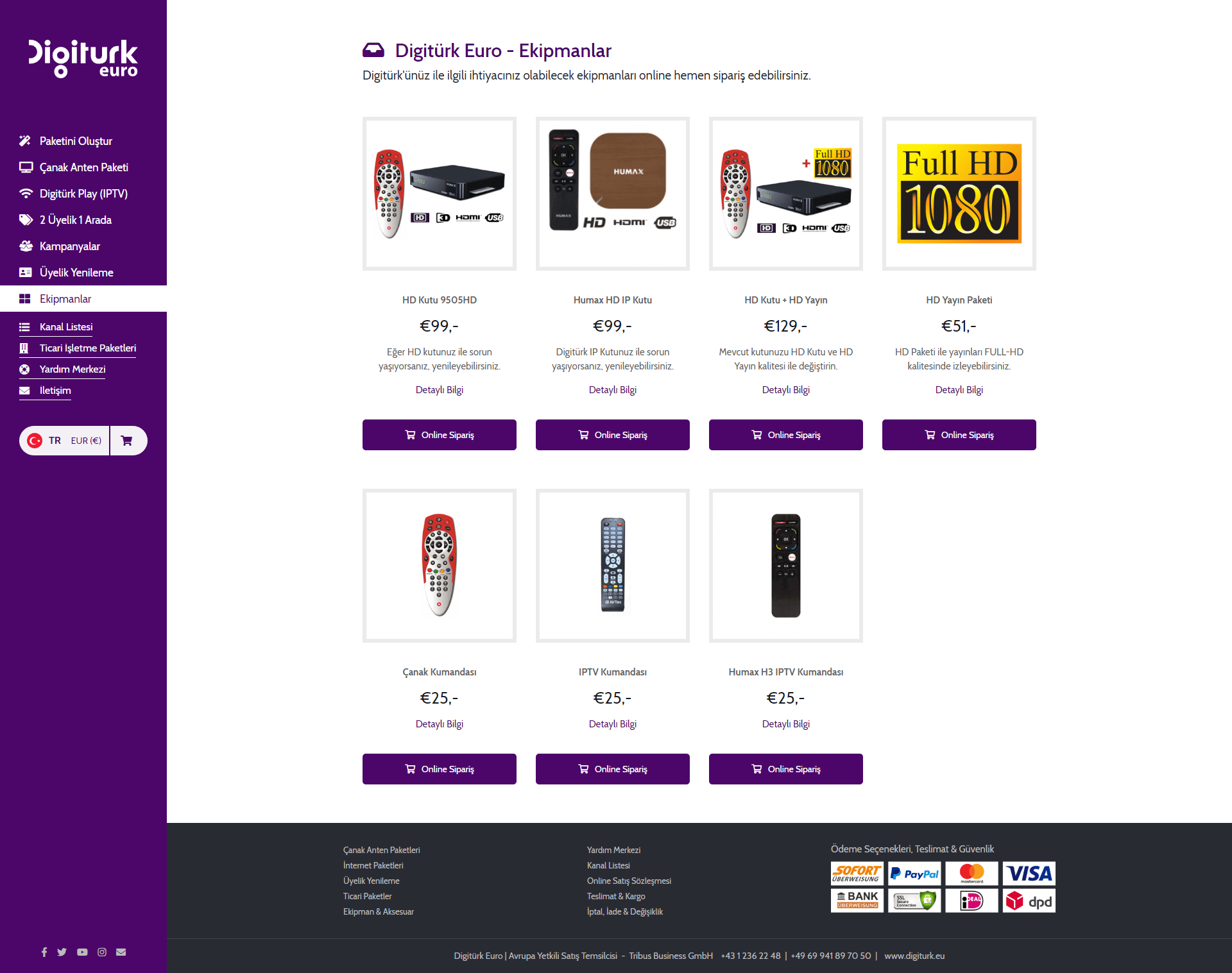 Ekipmanlar & Ürünler